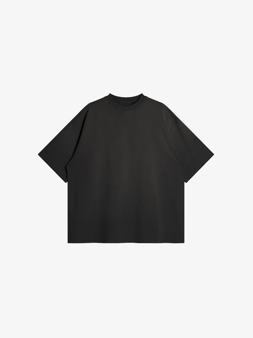 Black Sun-Faded Boxy Oversized T-Shirt